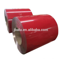 8011 Alliage trempé couleur rouge en aluminium enduit de couleur